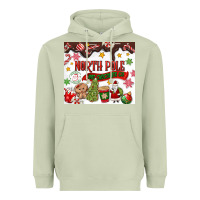 Matcha North Pole Hot Chocolate christmas Heavyweight Hoodie - MaliasSmallBusiness