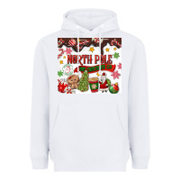 White North Pole Hot Chocolate christmas Heavyweight Hoodie - MaliasSmallBusiness
