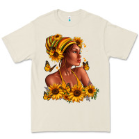 Bone Afro American woman sunflowers Premium Tee - RanaPortraitStore