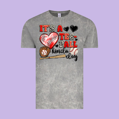 It's A Tee Ball Kinda Day Vintage Tee Designed By Jahusdesignshop