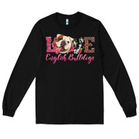 Black love english bulldogs Long Sleeve Tee - Artiststas