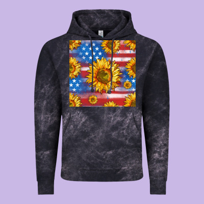 Sunflowers American Flag Seamless Pattern Vintage Hoodie Designed By Hra Design Shop
