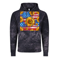 Cloud Black sunflowers american flag seamless pattern Vintage Hoodie - HRA Design Shop