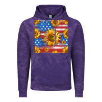 Cloud Purple sunflowers american flag seamless pattern Vintage Hoodie - HRA Design Shop