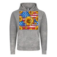 Cloud Rock sunflowers american flag seamless pattern Vintage Hoodie - HRA Design Shop
