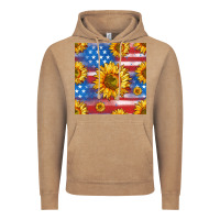 Vintage Coffee sunflowers american flag seamless pattern Vintage Hoodie - HRA Design Shop