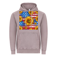 Vintage Zinc sunflowers american flag seamless pattern Vintage Hoodie - HRA Design Shop