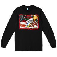 Black christmas sports background Long Sleeve Tee - AdoDesignShop