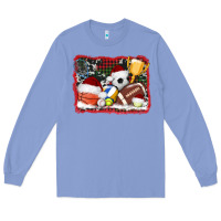 Colony Blue christmas sports background Long Sleeve Tee - AdoDesignShop