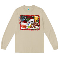 Mushroom christmas sports background Long Sleeve Tee - AdoDesignShop