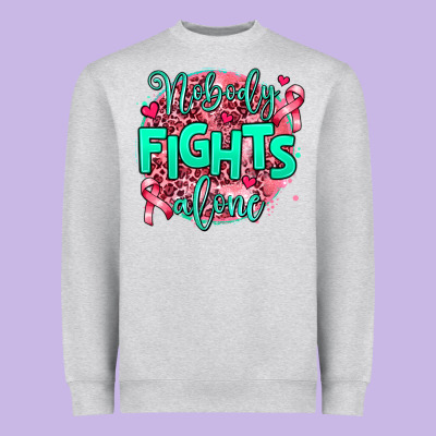 Nobody Fights Alone Heavyweight Sweatshirt Designed By Adodesignshop