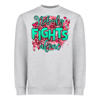 Heather Grey nobody fights alone Heavyweight Sweatshirt - AdoDesignShop
