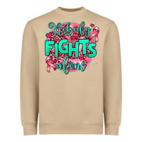 Mushroom nobody fights alone Heavyweight Sweatshirt - AdoDesignShop