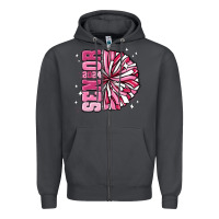 Smoke senior 2024 pink cheer Zipper Hoodie - MaliasSmallBusiness