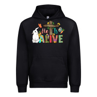 Black He is alive Easter Day Urban Hoodie - HowdyJamesFarm