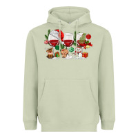 Matcha Christmas Wine Glasses Heavyweight Hoodie - MaliasSmallBusiness
