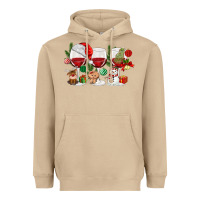 Mushroom Christmas Wine Glasses Heavyweight Hoodie - MaliasSmallBusiness