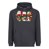 Smoke Christmas Wine Glasses Heavyweight Hoodie - MaliasSmallBusiness