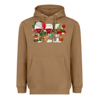 Toasted Coconut Christmas Wine Glasses Heavyweight Hoodie - MaliasSmallBusiness