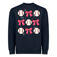 Navy baseball coquette bow Heavyweight Sweatshirt - JahusDesignShop