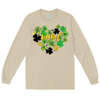 Mushroom lucky heart shaped clover Long Sleeve Tee - AdoDesignShop