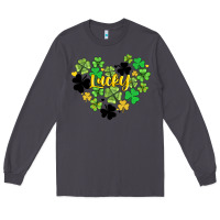 Smoke lucky heart shaped clover Long Sleeve Tee - AdoDesignShop
