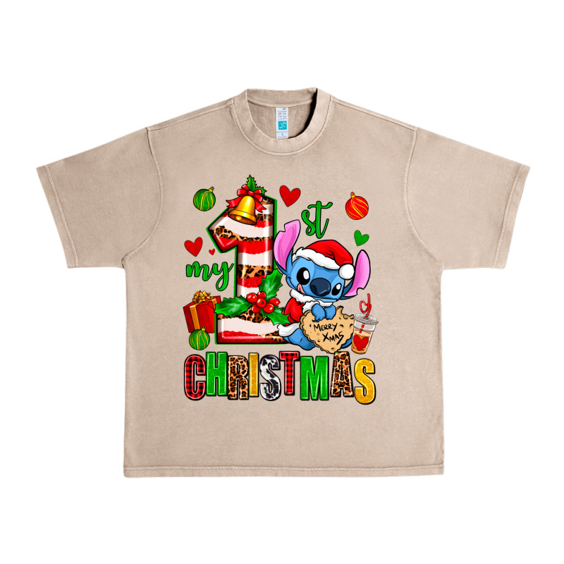 My First Christmas Stitch Urban Heavy Tee by AdoDesignShop | Teevron