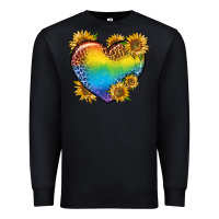 Black Pride Heart And Sunflower Premium Sweatshirt - BundleAndBundleShop