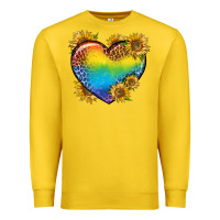 Lemon Pride Heart And Sunflower Premium Sweatshirt - BundleAndBundleShop