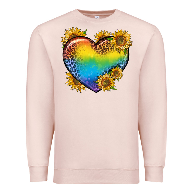 Pride Heart And Sunflower Premium Sweatshirt by BundleAndBundleShop | Teevron