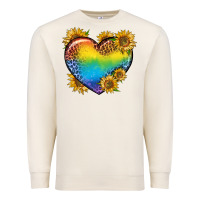 Sandshell Pride Heart And Sunflower Premium Sweatshirt - BundleAndBundleShop