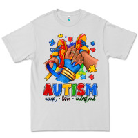 Dove Grey Autism accept love understand afro girl sneakers Premium Tee - RanaPortraitStore