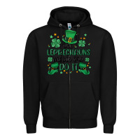 Black the leprechauns made me do it Zipper Hoodie - MaliasSmallBusiness