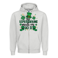 Dove Grey the leprechauns made me do it Zipper Hoodie - MaliasSmallBusiness