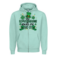 Seafoam the leprechauns made me do it Zipper Hoodie - MaliasSmallBusiness