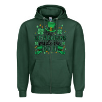 Sports Green the leprechauns made me do it Zipper Hoodie - MaliasSmallBusiness