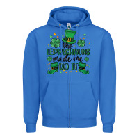True Royal the leprechauns made me do it Zipper Hoodie - MaliasSmallBusiness