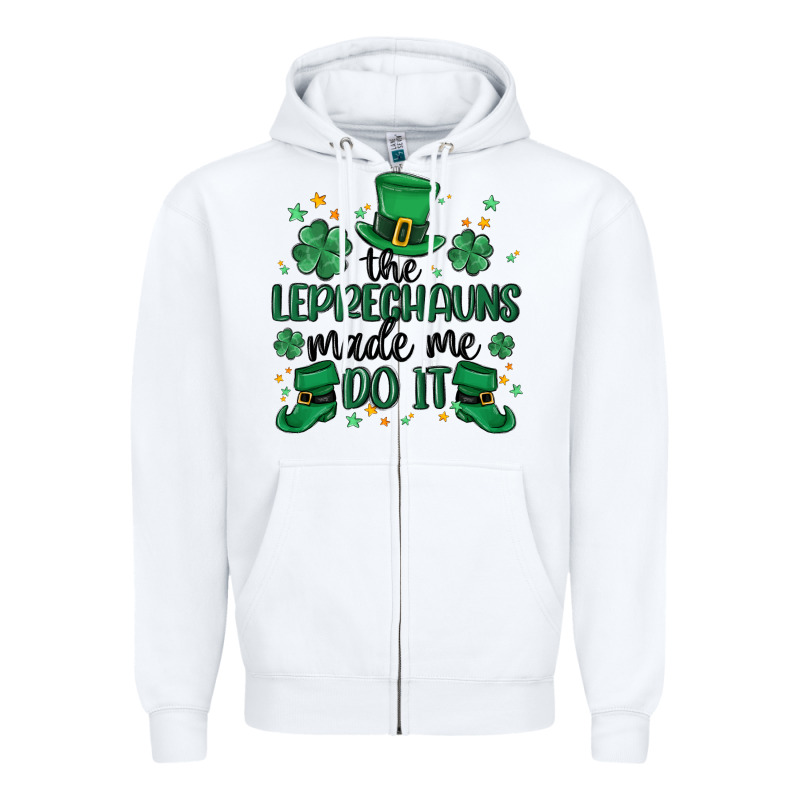 The Leprechauns Made Me Do It Zipper Hoodie by MaliasSmallBusiness | Teevron