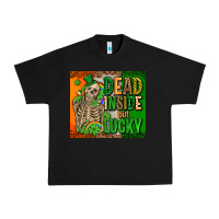 Black irish flag with shamrocks  dead inside but lucky Urban Heavy Tee - AdoDesignShop