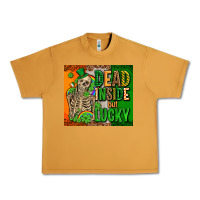 Peanut Butter irish flag with shamrocks  dead inside but lucky Urban Heavy Tee - AdoDesignShop