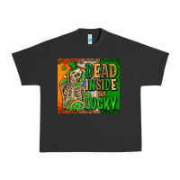 Pigment Black irish flag with shamrocks  dead inside but lucky Urban Heavy Tee - AdoDesignShop