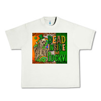 Pistachio irish flag with shamrocks  dead inside but lucky Urban Heavy Tee - AdoDesignShop
