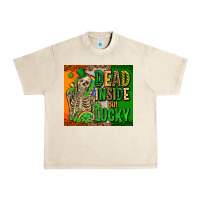 Sandshell irish flag with shamrocks  dead inside but lucky Urban Heavy Tee - AdoDesignShop