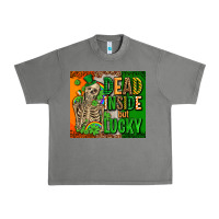 Tornado irish flag with shamrocks  dead inside but lucky Urban Heavy Tee - AdoDesignShop