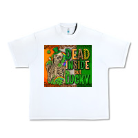 White irish flag with shamrocks  dead inside but lucky Urban Heavy Tee - AdoDesignShop