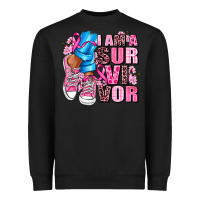 Black i am a survivor Heavyweight Sweatshirt - AdoDesignShop