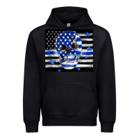 Black police flag patriotic skull Urban Hoodie - TumblerDesignByShophia