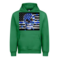 Emerald police flag patriotic skull Urban Hoodie - TumblerDesignByShophia