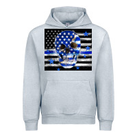 Heather Grey police flag patriotic skull Urban Hoodie - TumblerDesignByShophia