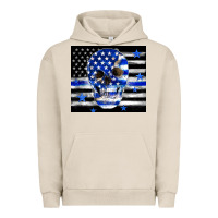 Pigment French Oak police flag patriotic skull Urban Hoodie - TumblerDesignByShophia